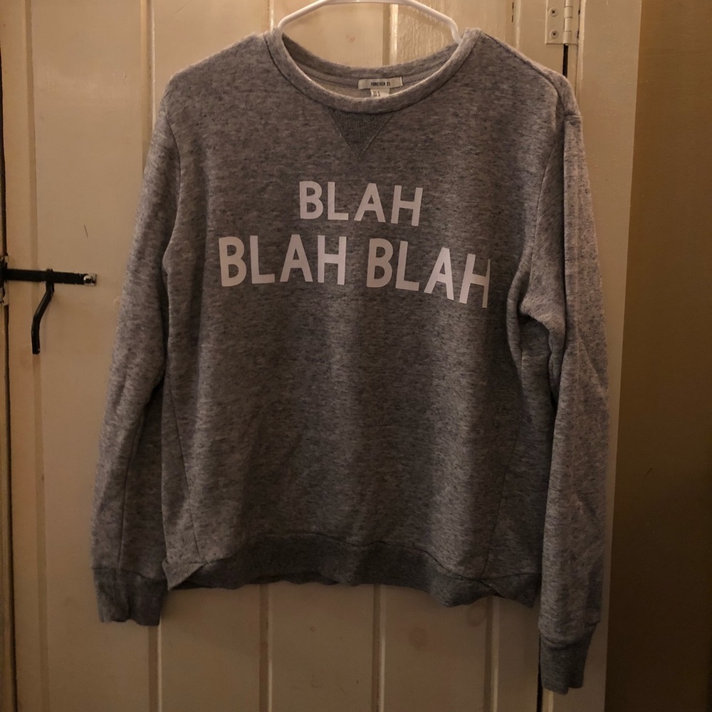 forever 21 gray crewneck sweater